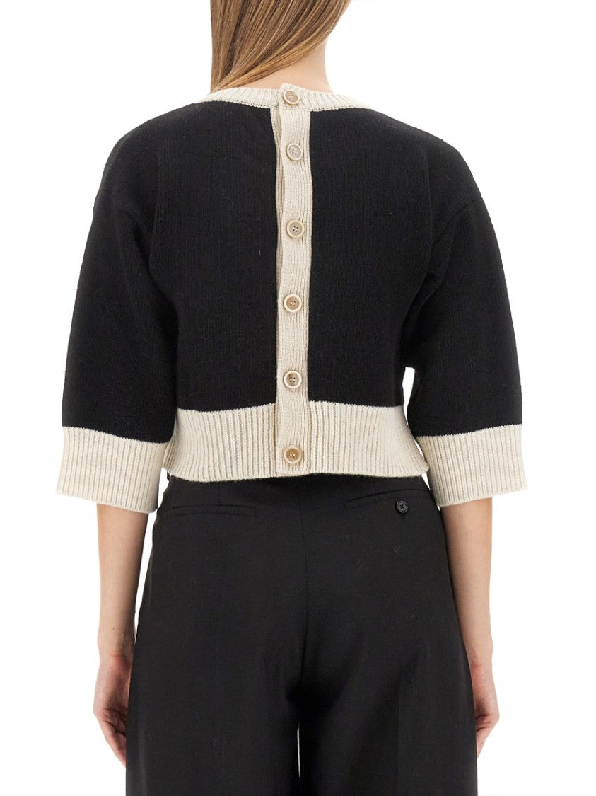 Cropped Jersey With Bold Logo
