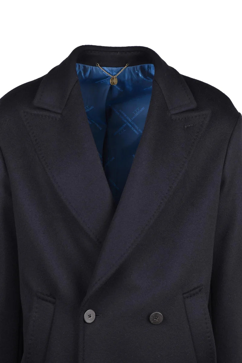 Long Double-Breasted Wool Coat