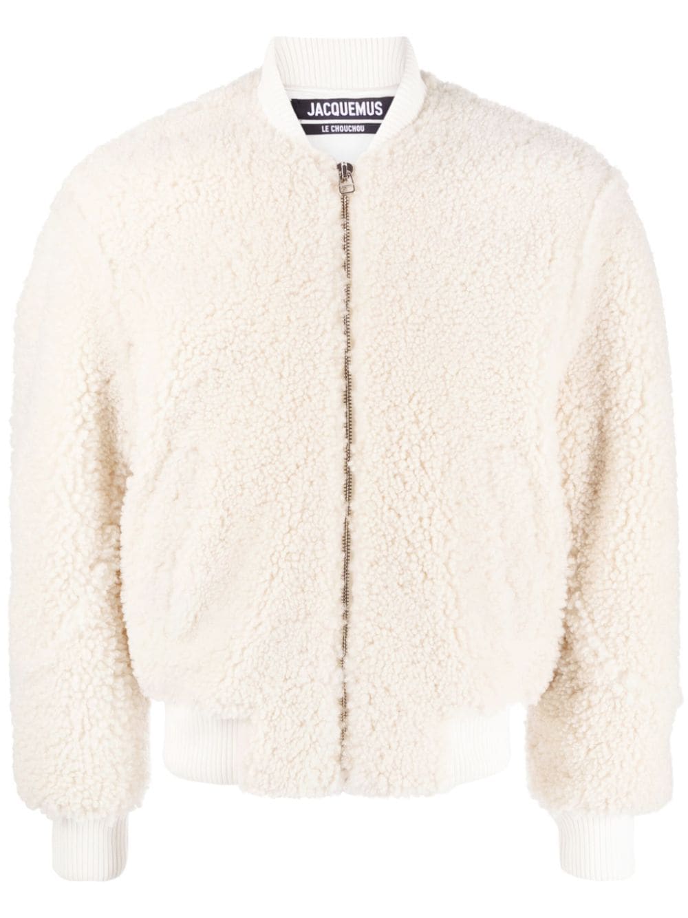 Off-White Shearling Bomber Jacket
