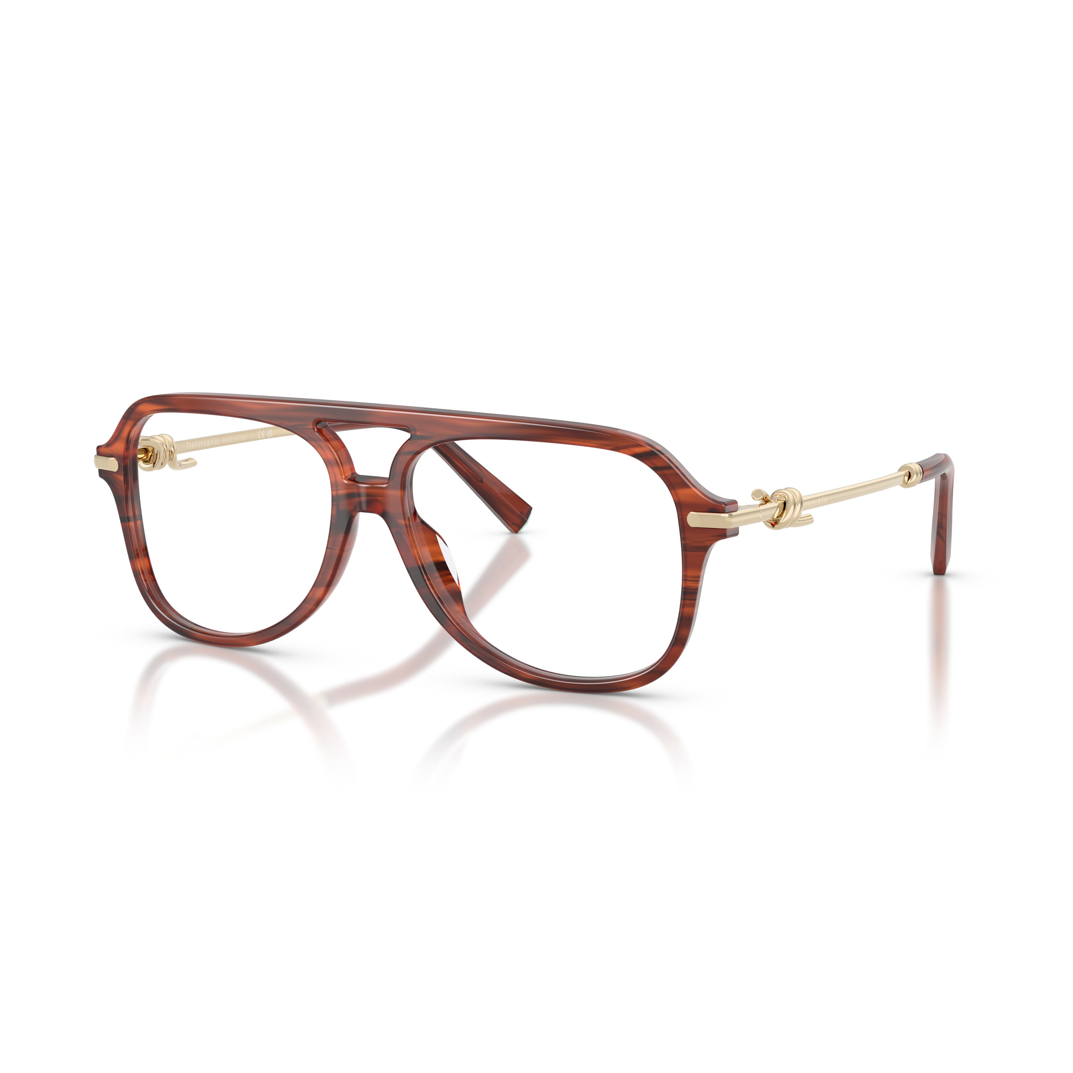 0tf2283 Aviator-Inspired Tortoiseshell Sunglasses