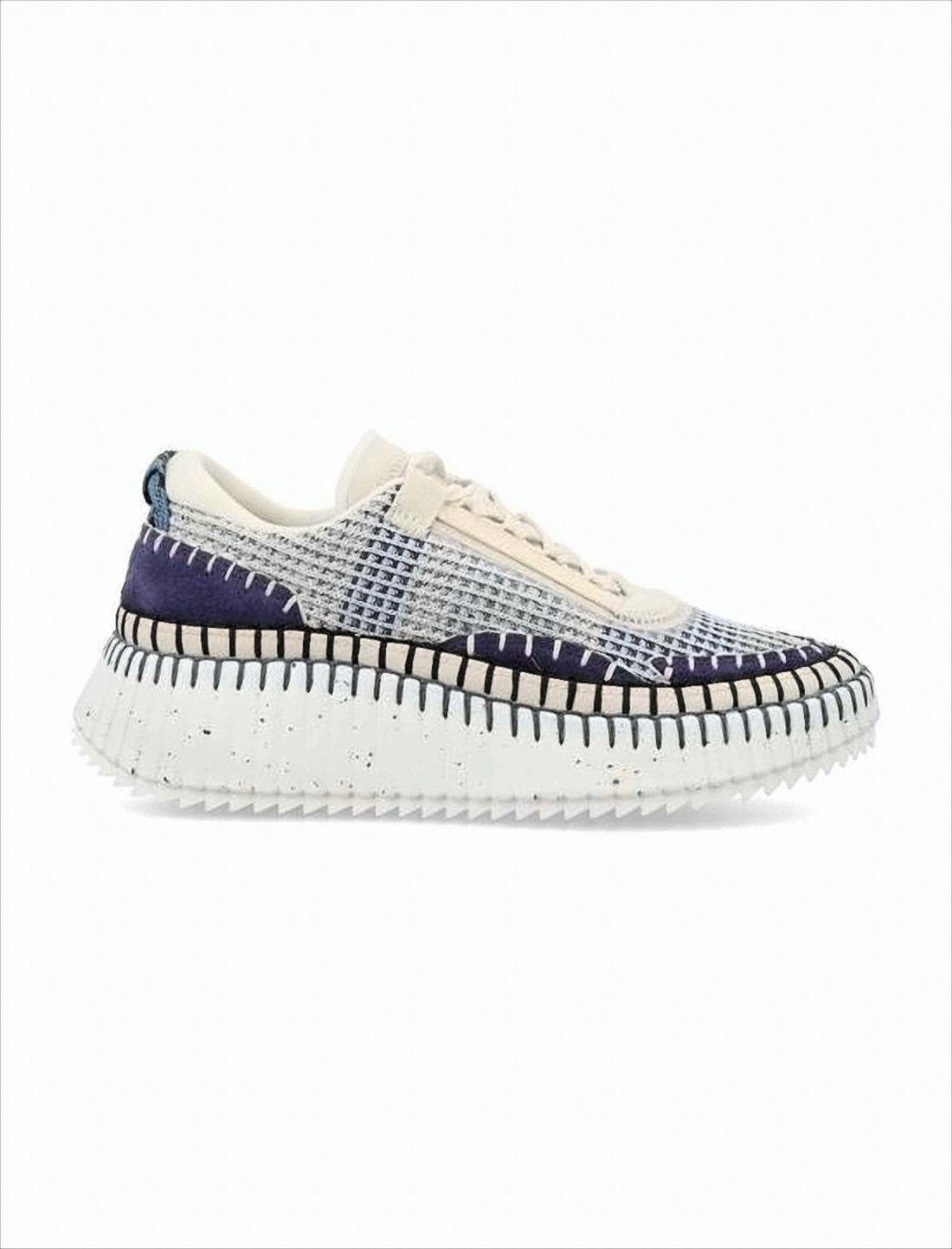 Woven Upper Sneakers with Chunky Sole