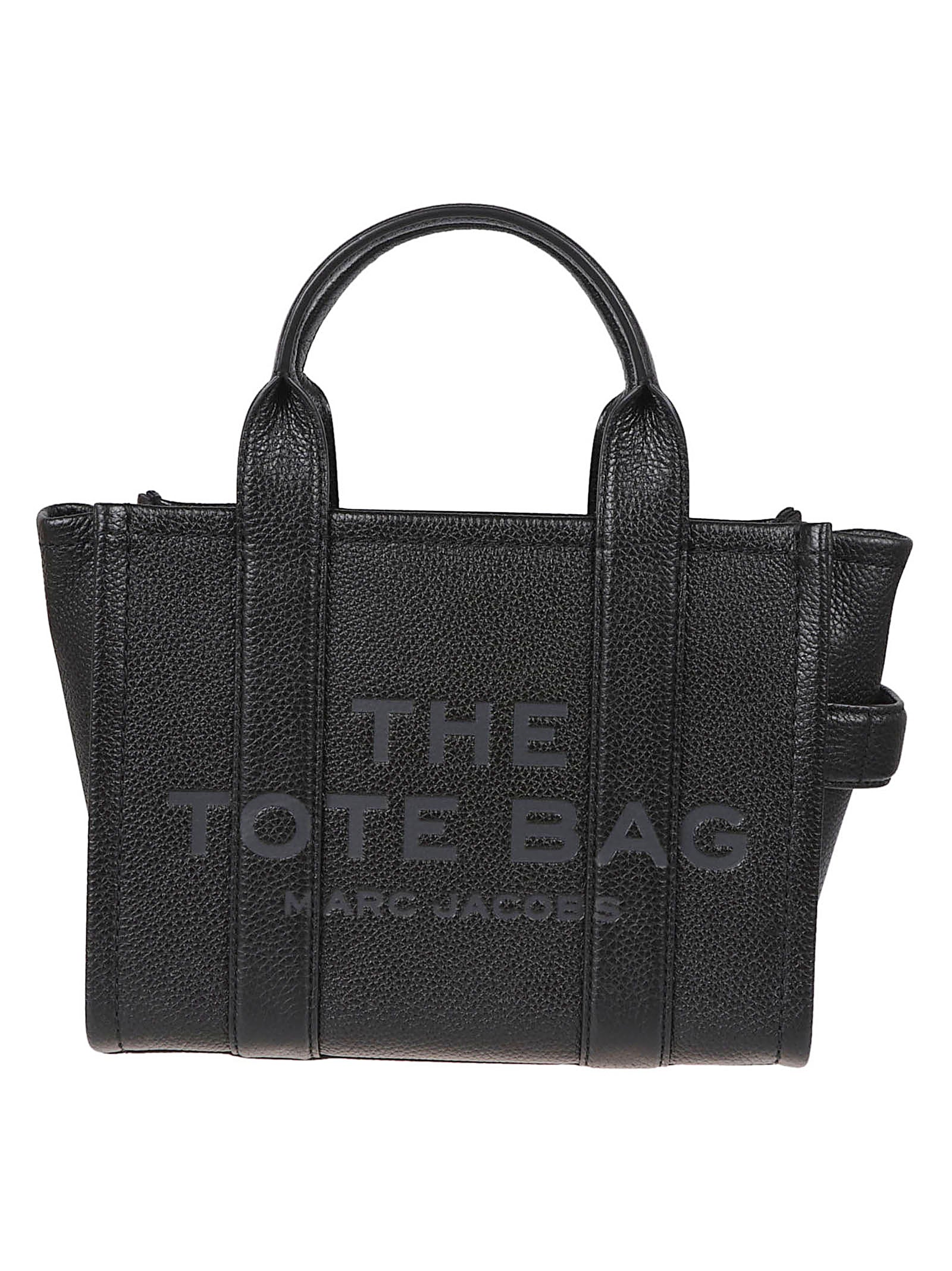 Structured Tote Bag With Pebbled Leather