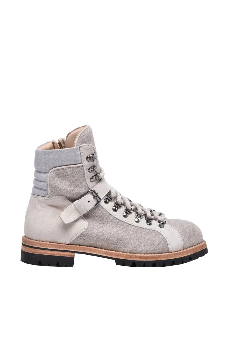 Suede Boots - Beige