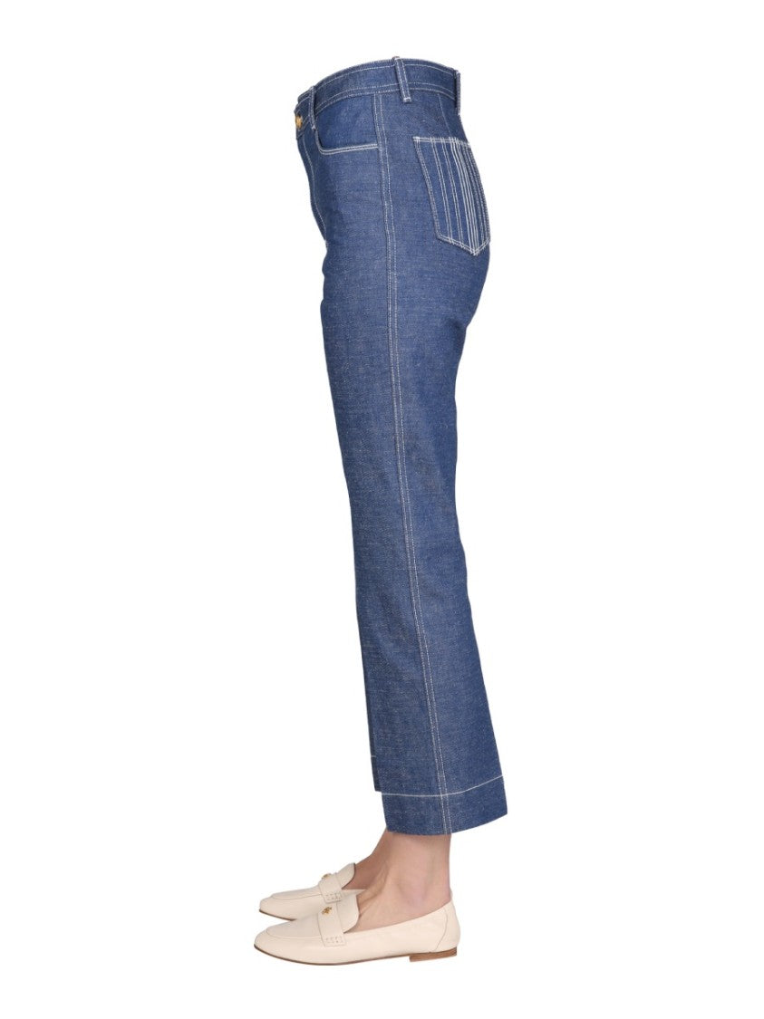 Cropped Wide-Leg Jeans