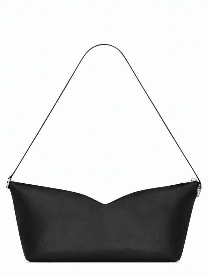 Minimalist Cow Leather Tote Bag with Elongated Shape