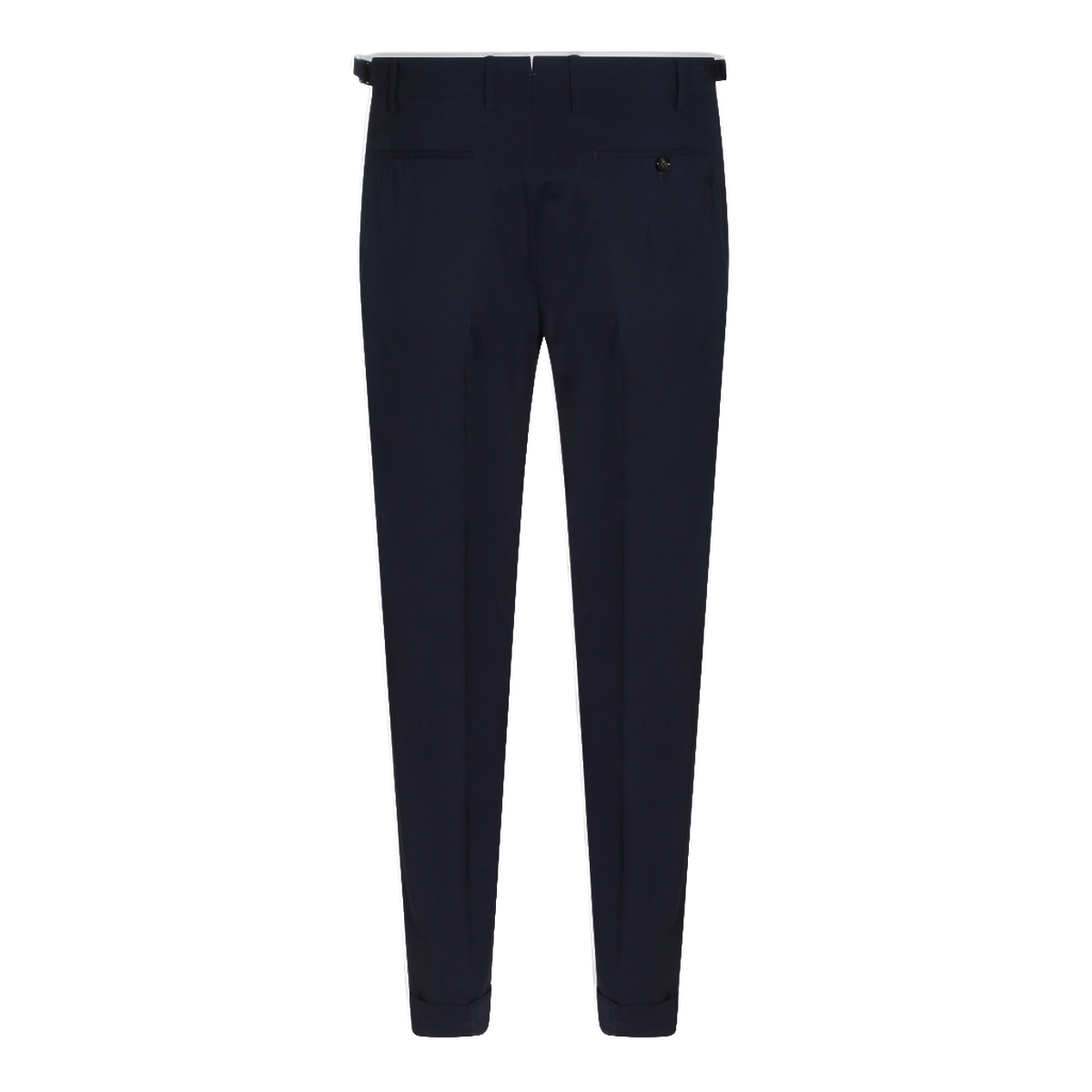 Tailored Blue Trousers with Clean Front Pleat