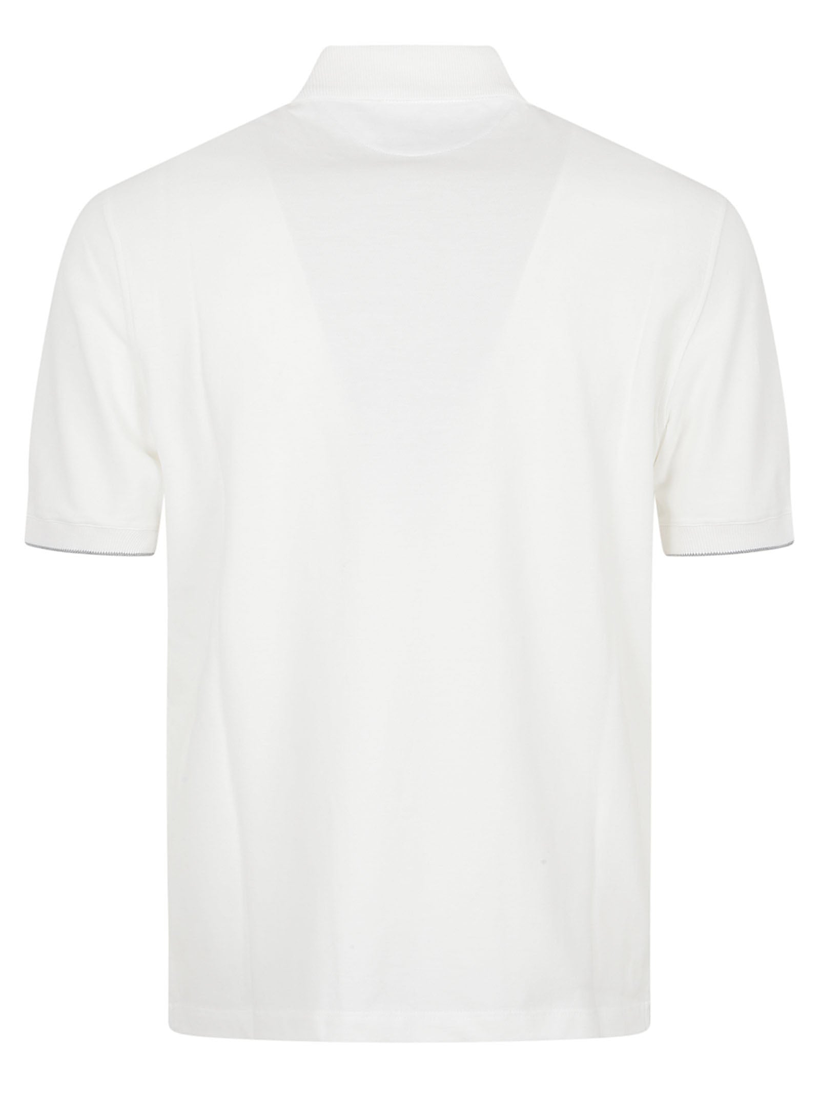 Beige Polo Shirt With Partial Button Placket