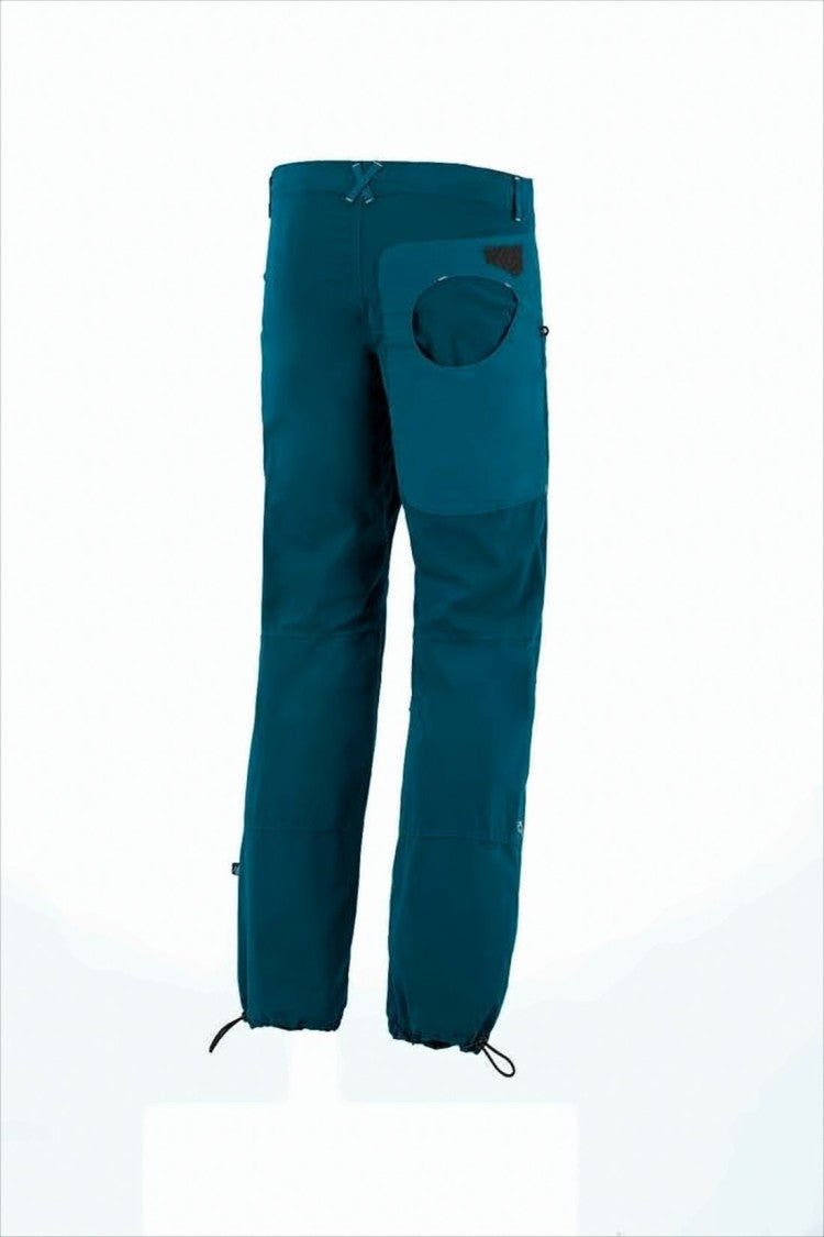 Deep Teal Straight Pants With Adjustable Cuffs