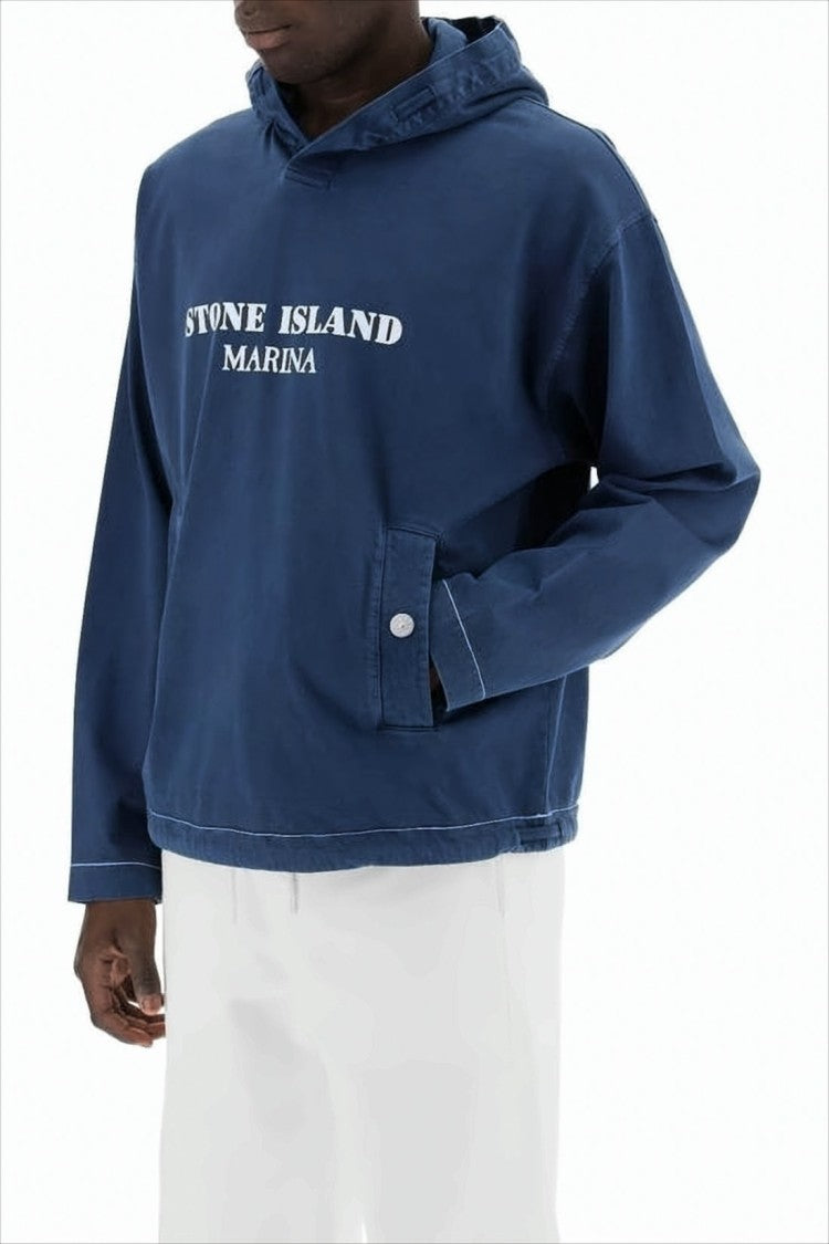 Relaxed Fit Cropped Hoodie