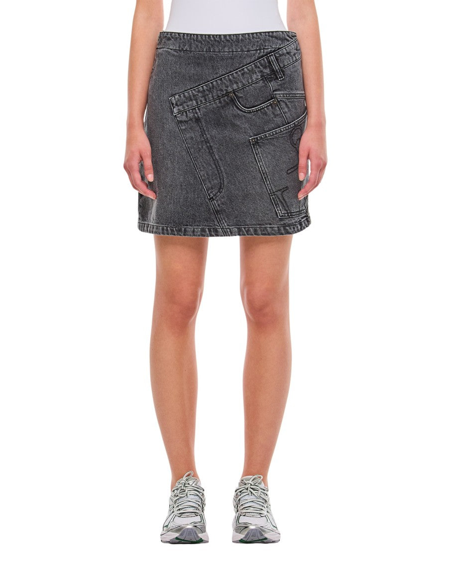 Denim Twisted Skirt
