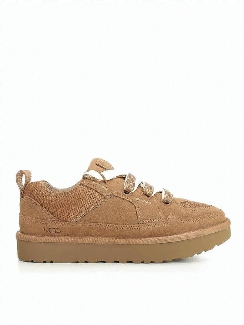 Suede and Mesh Low-Top Sneakers