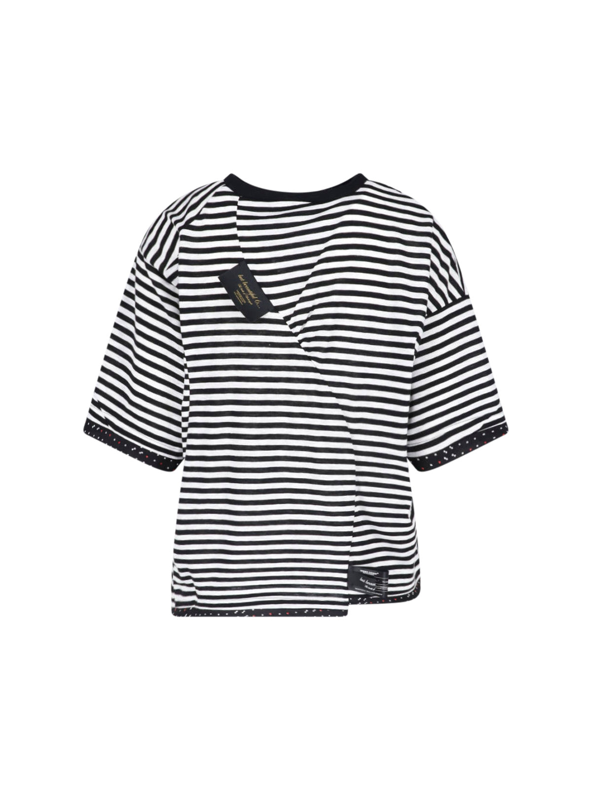 Black/White Horizontal Striped Boxy T-Shirt