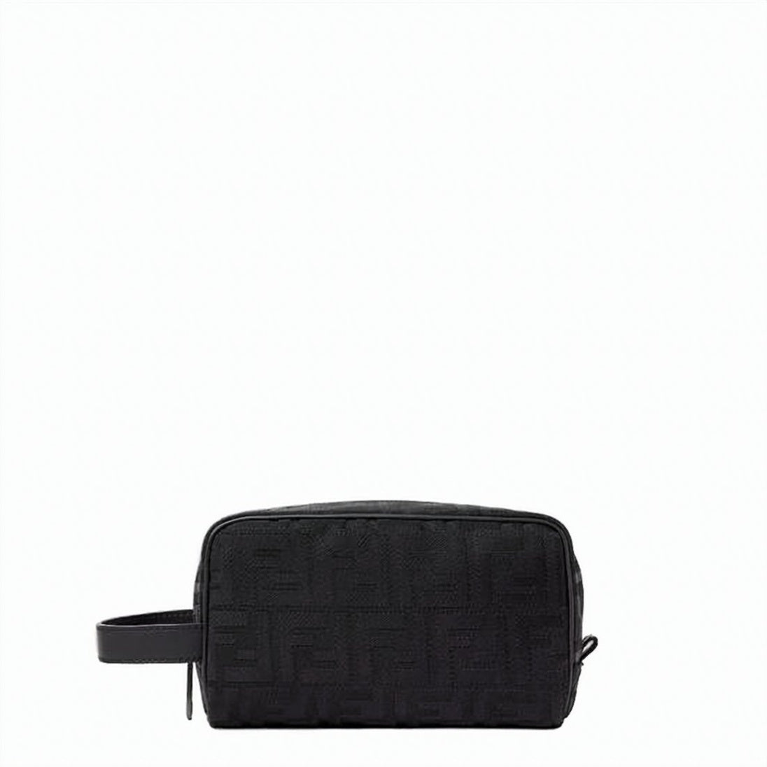 Textured Black Calf Leather Clutch