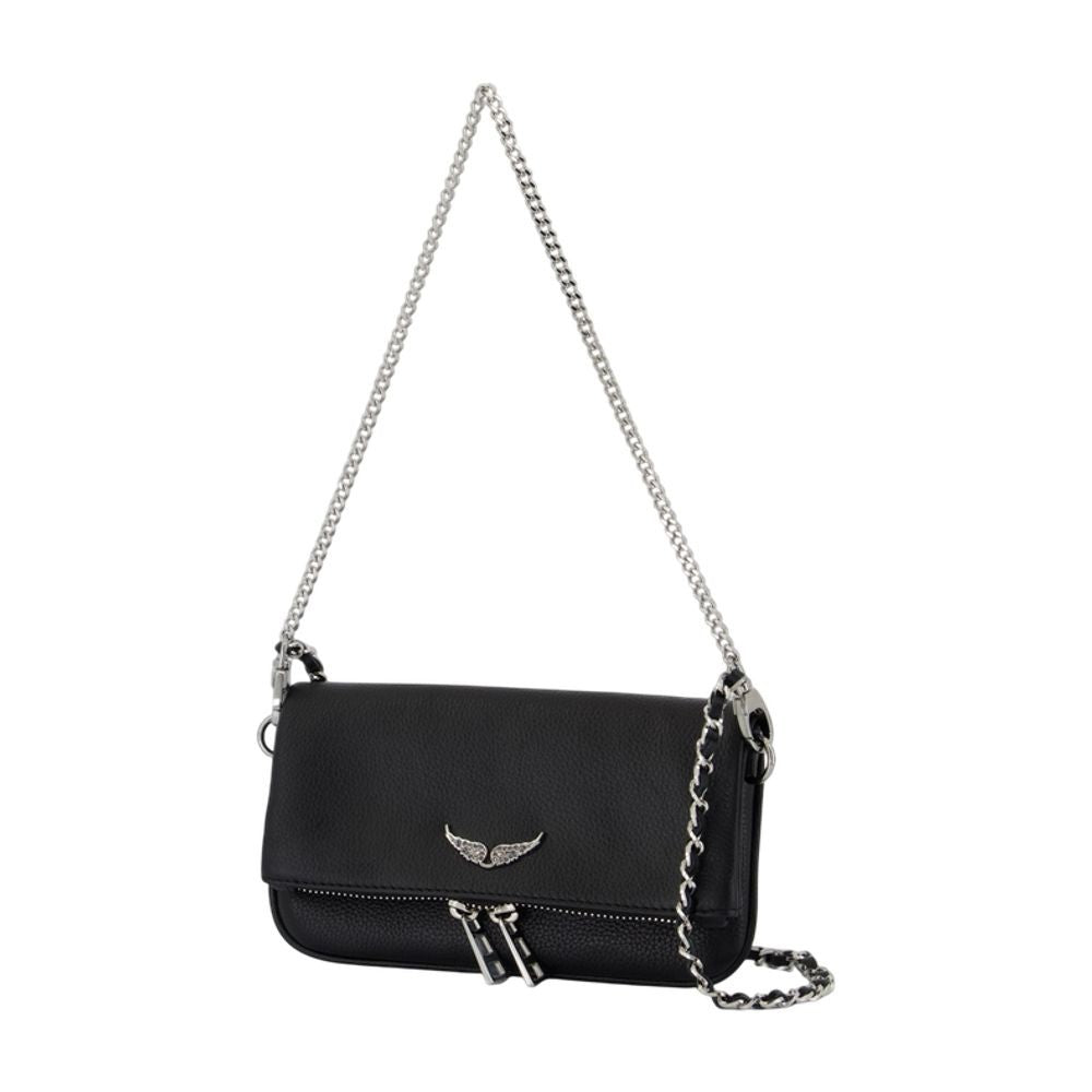 Rock Nano Wallet On Chain - Leather - Black