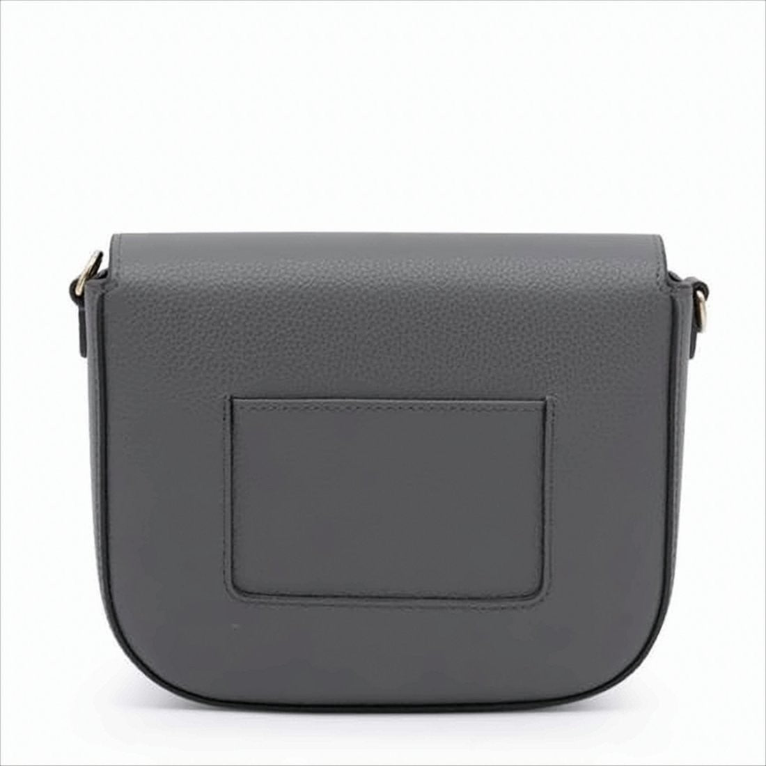 Textured Calf Leather Satchel Crossbody Bag with Gold-tone Clasp
