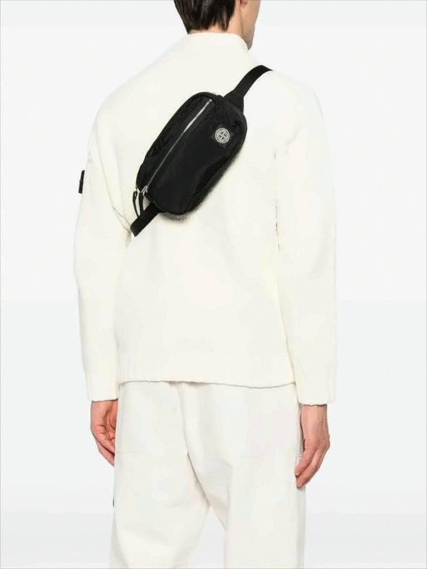 Rectangular Polyamide Crossbody Bag with Minimalist Design
