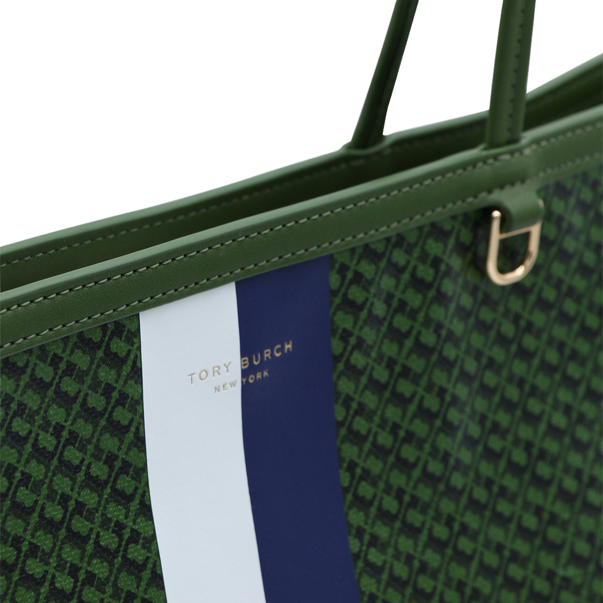 Structured Handbag with Smooth Green Exterior
