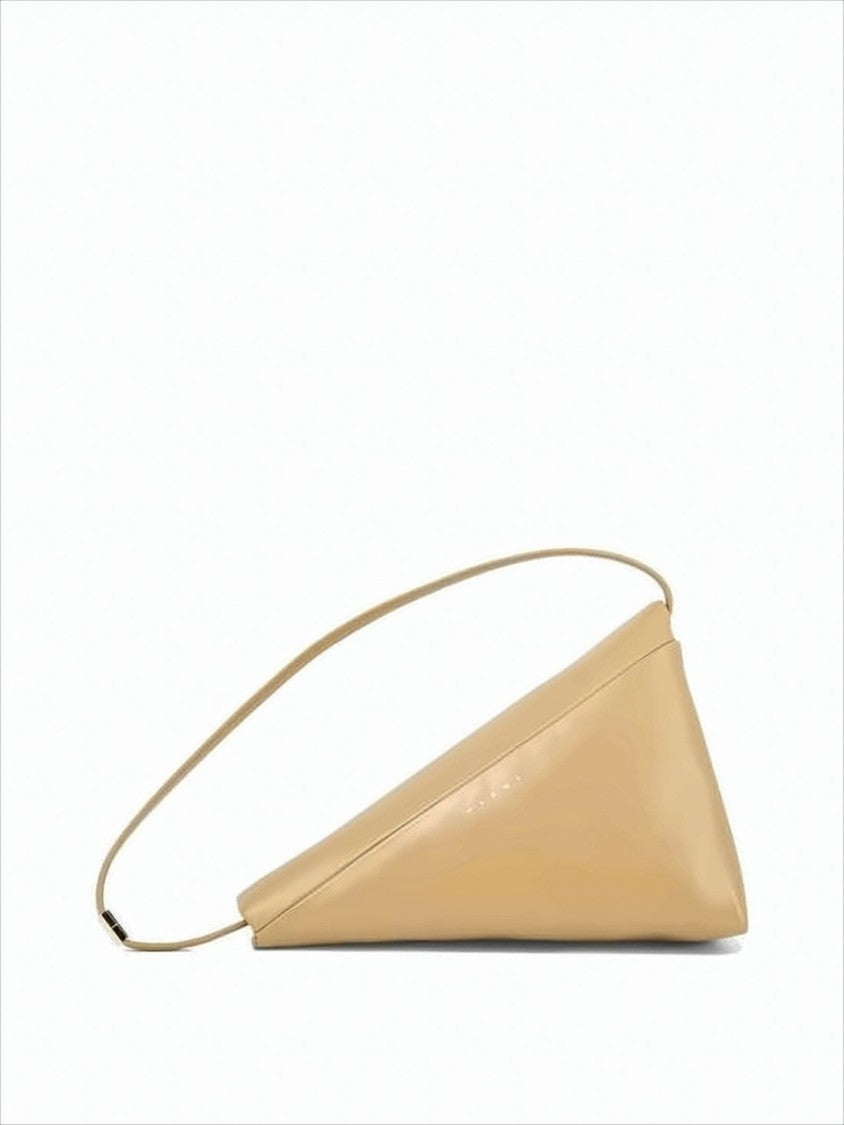 Triangular Geometric Tote Bag in Smooth Calf Leather