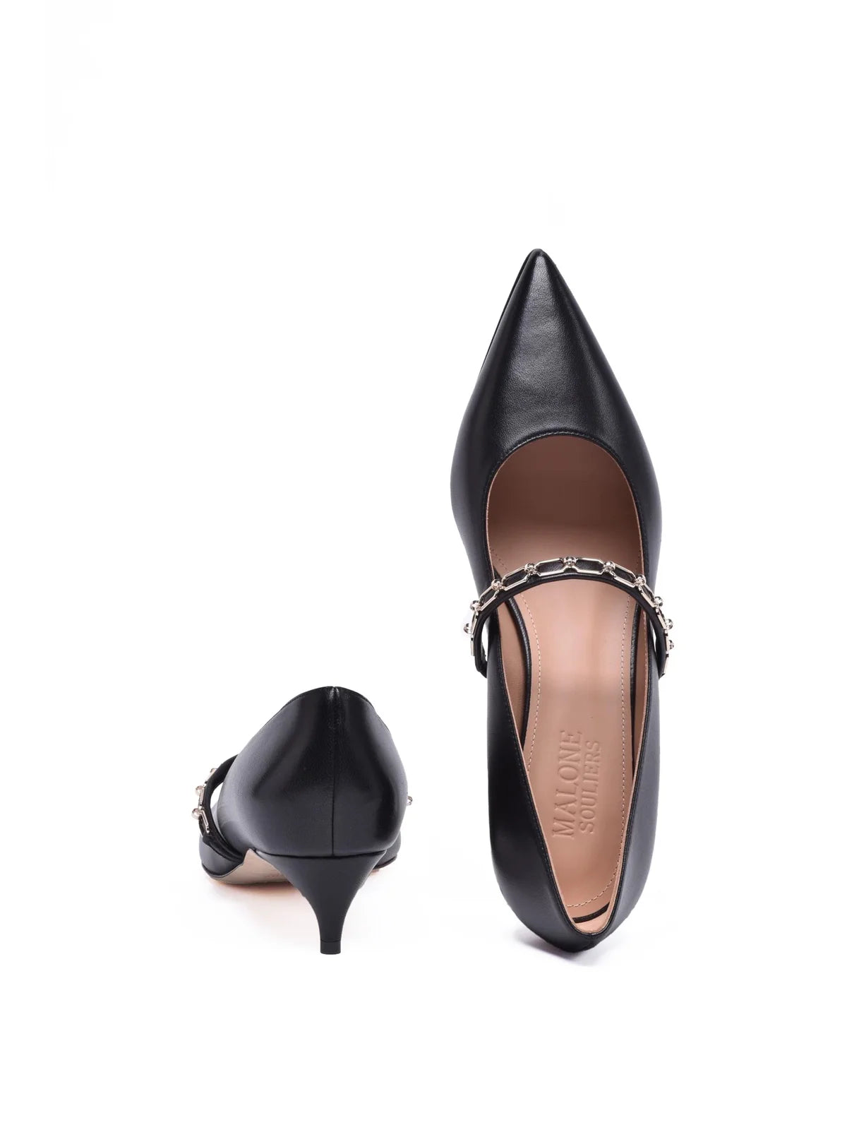 Black Leather Women's Pumps