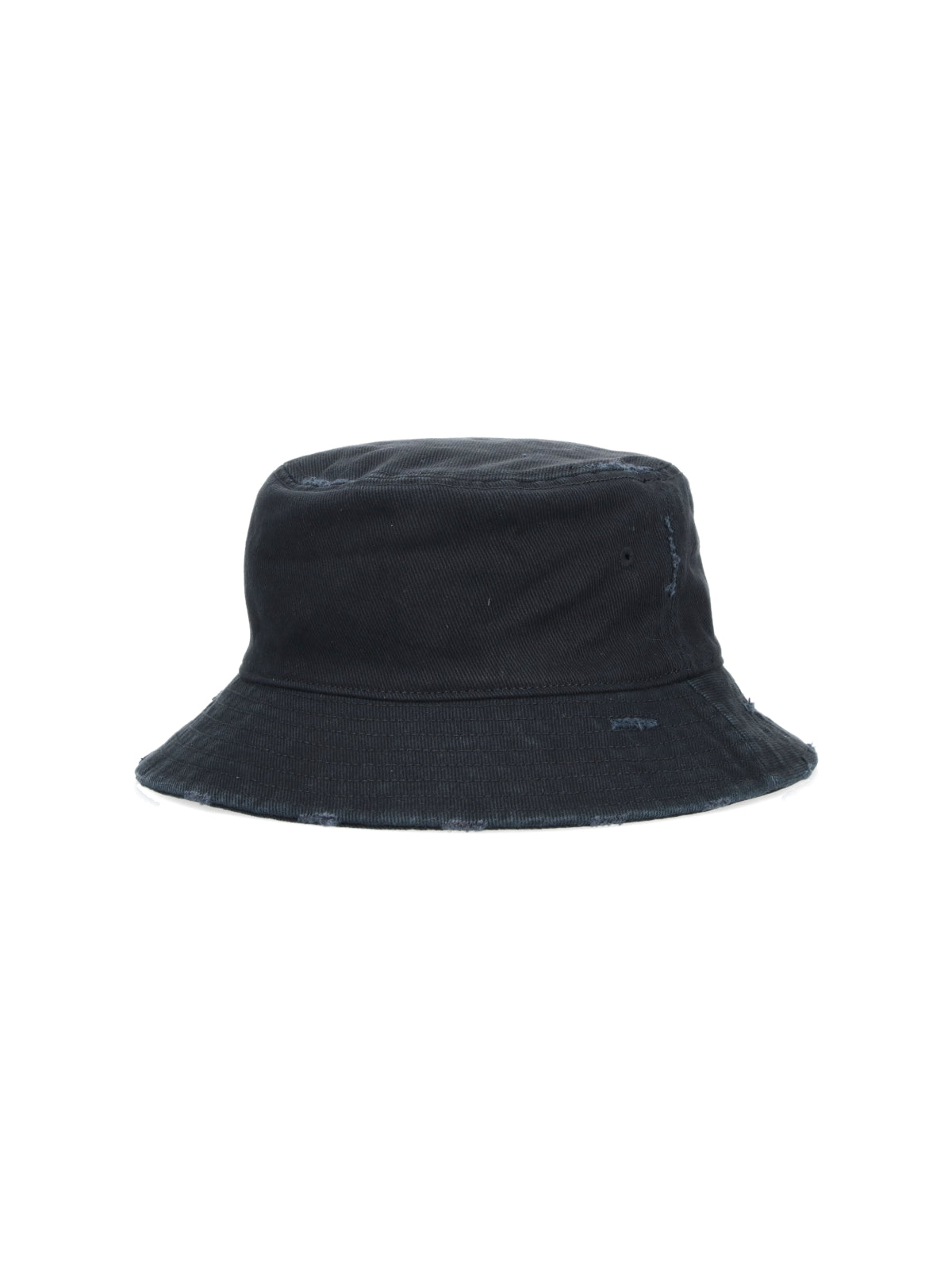 Black Distressed Typography Bucket Hat