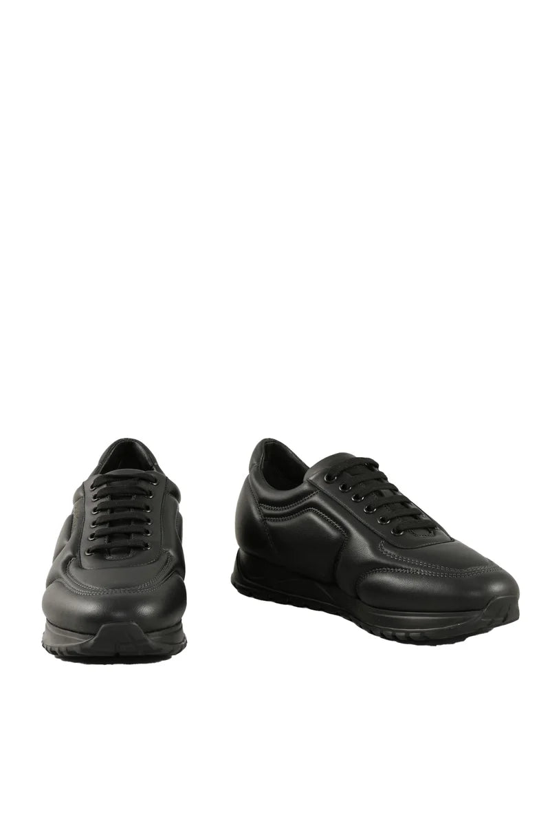 Leather Sneakers - Black