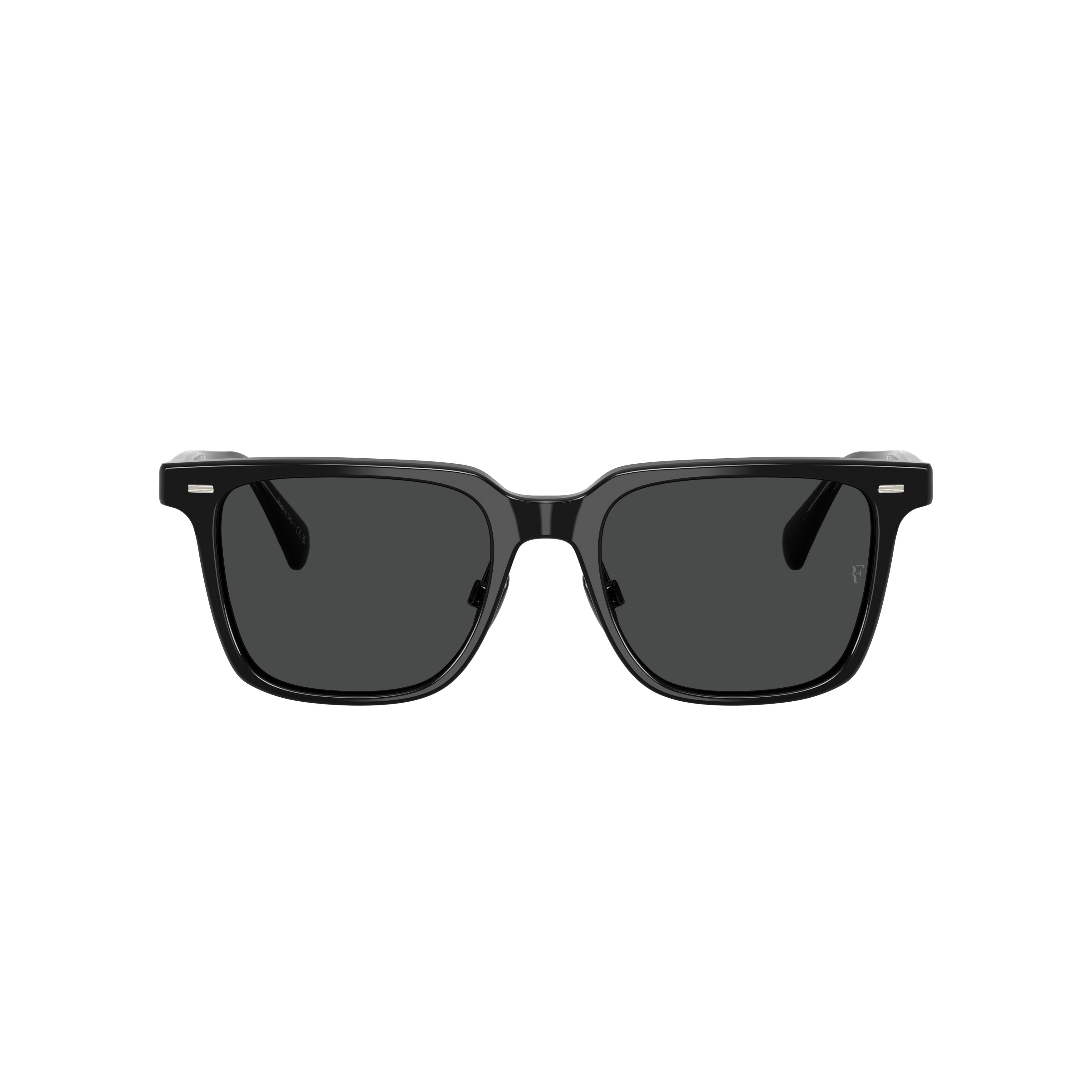 0ov5592s Square Frame Sunglasses with Glossy Black Acetate Finish