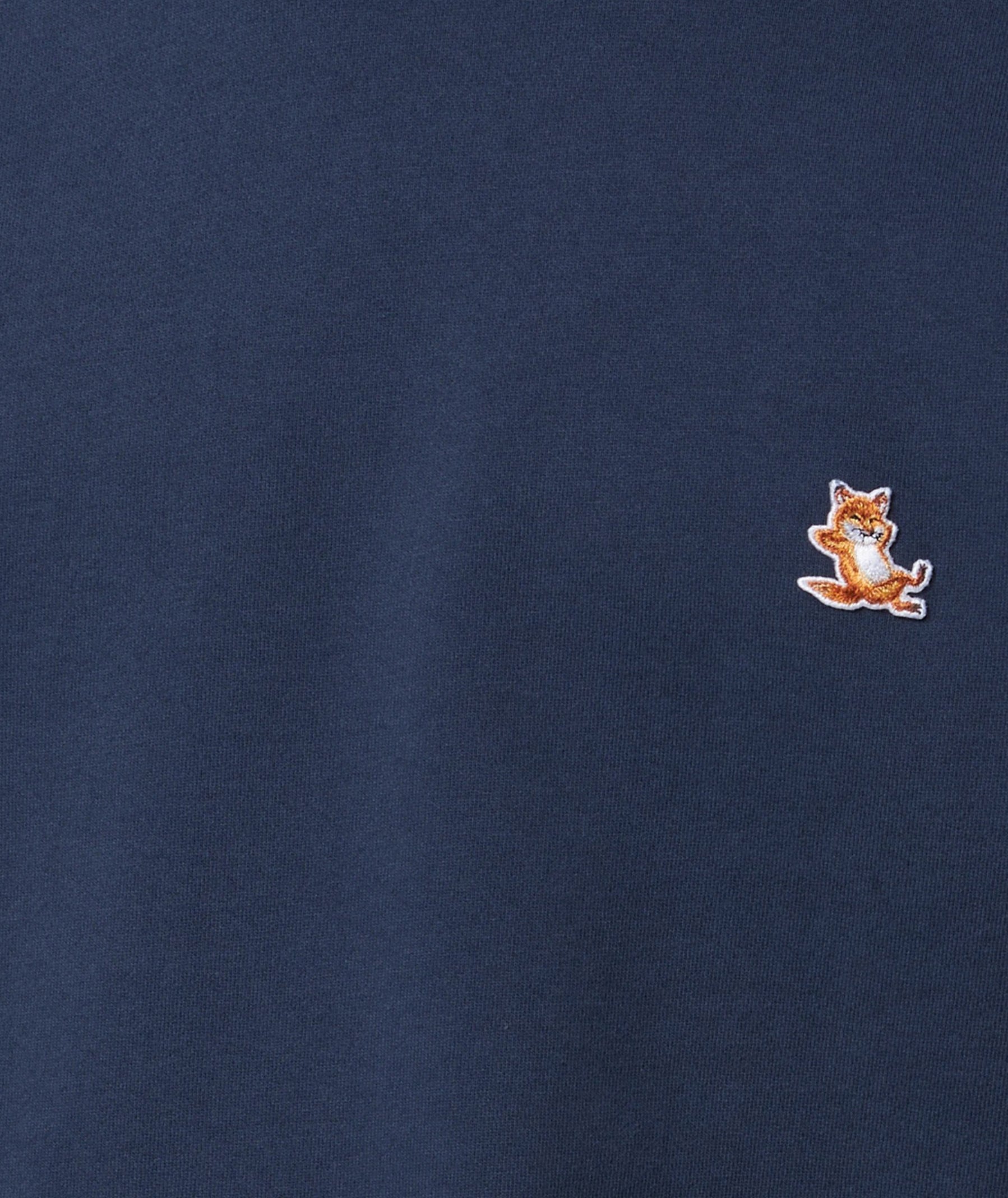 Long-Sleeve Crewneck Sweatshirt With Embroidered Fox Logo