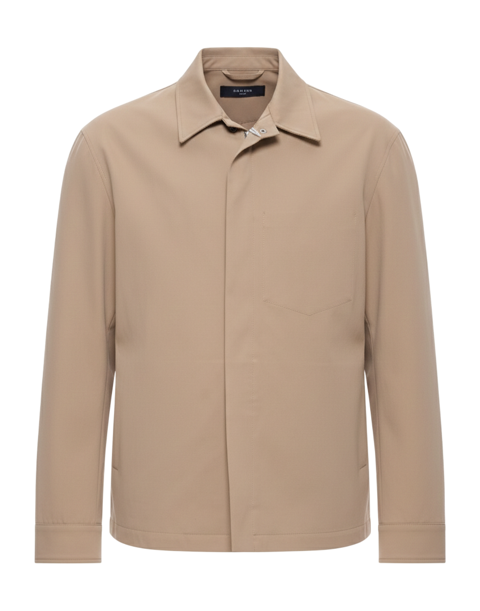 Beige Cotton Teo Jacket With Zip