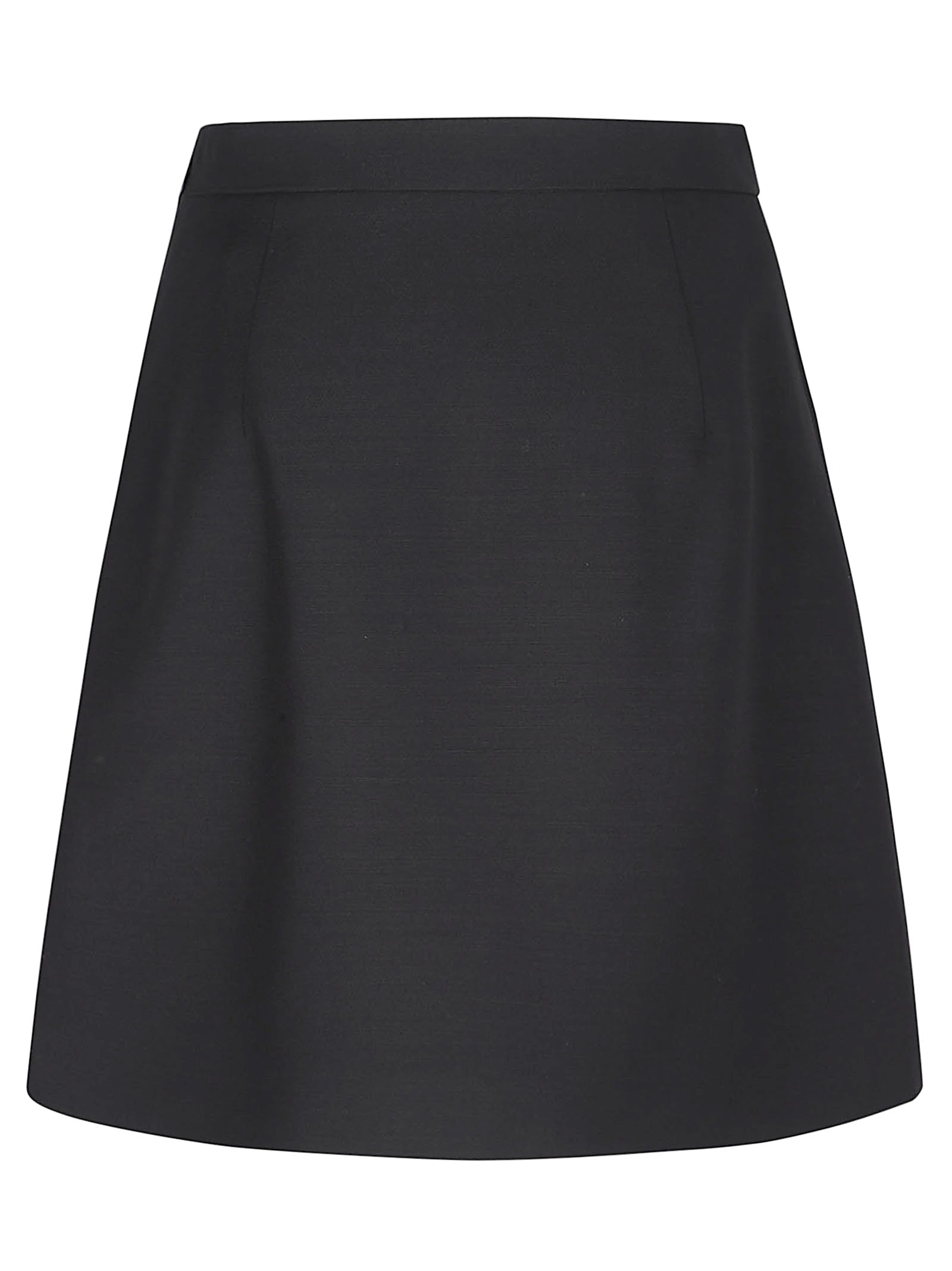 Mini A-Line Skirt With Gold V Detail