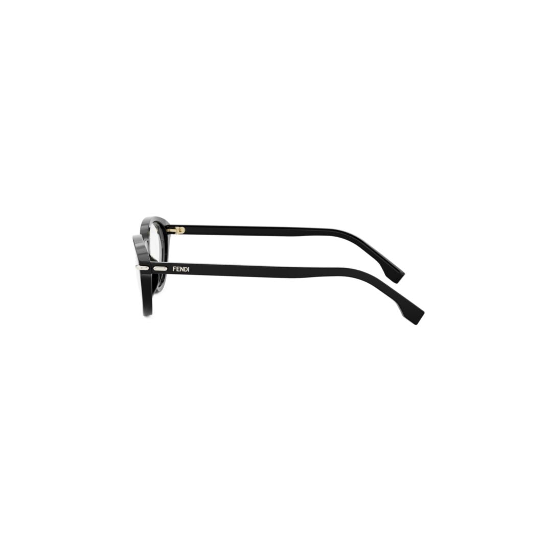 Fe50126i Rounded Black Plastic Eyeglasses