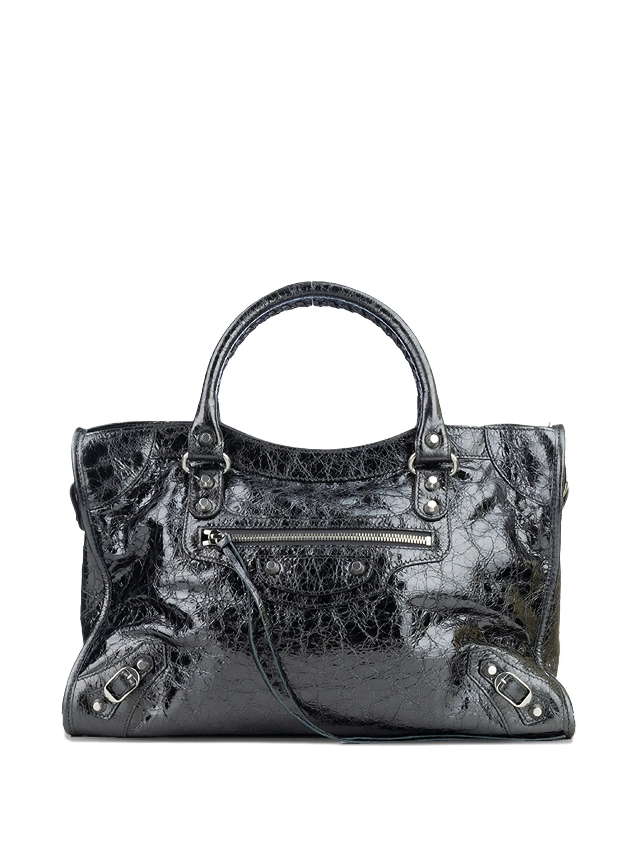 Black Le City Medium Textured Handbag