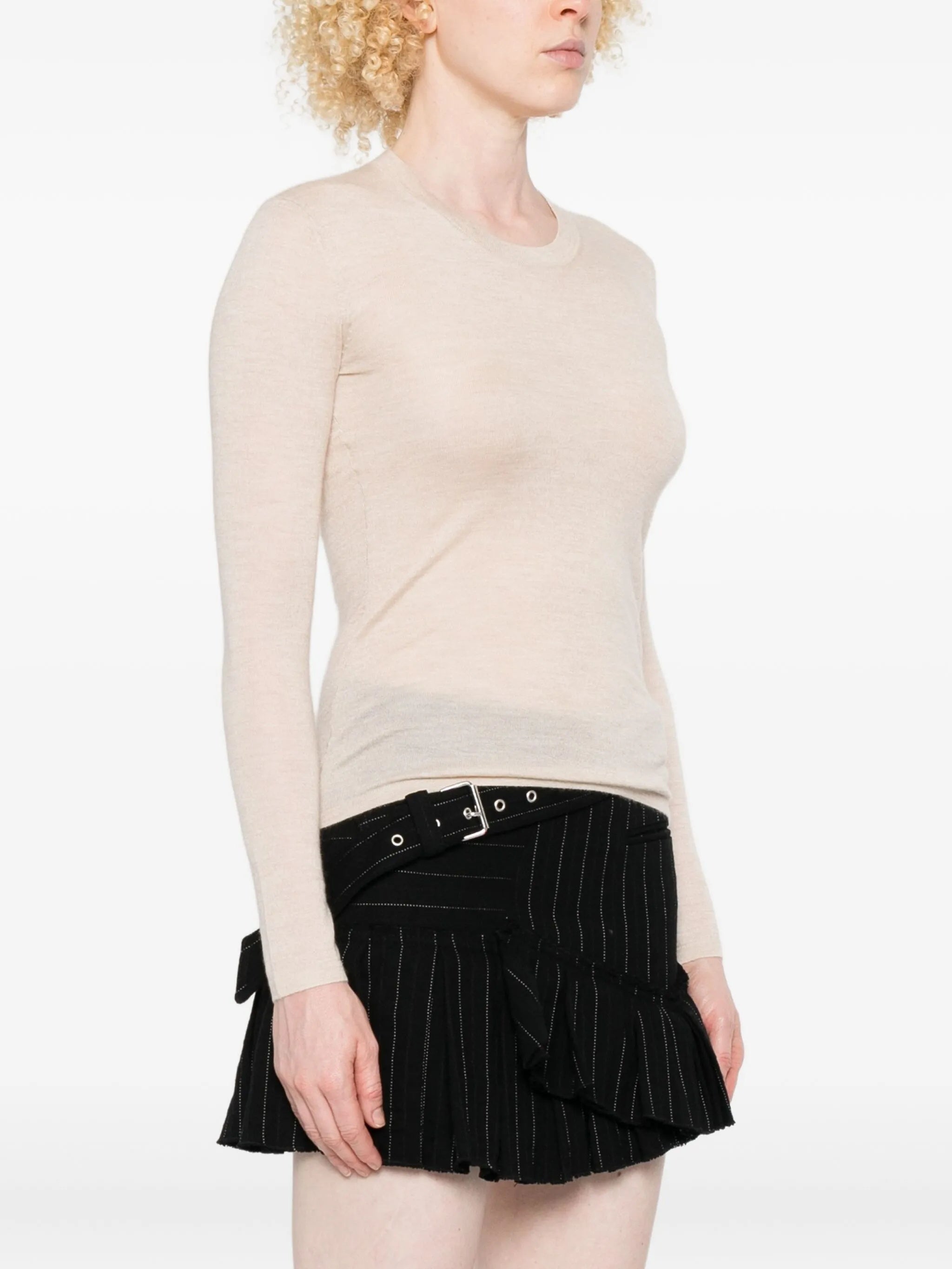 Black Ilona Crew Neck Pullover