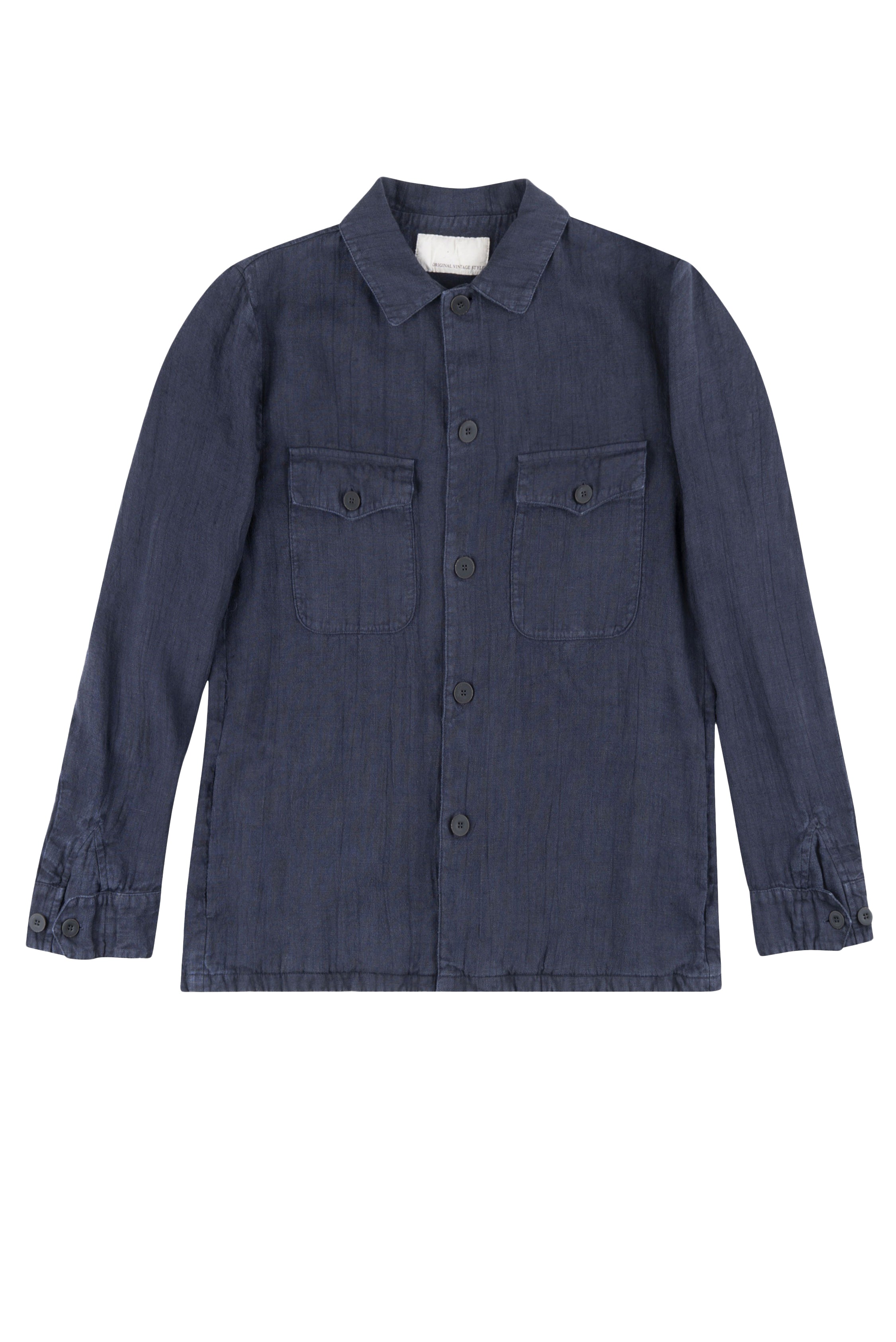 Linen Patch Pockets Overshirt
