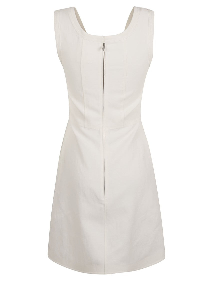 Fitted Bodice Mini Dress With Flared Skirt