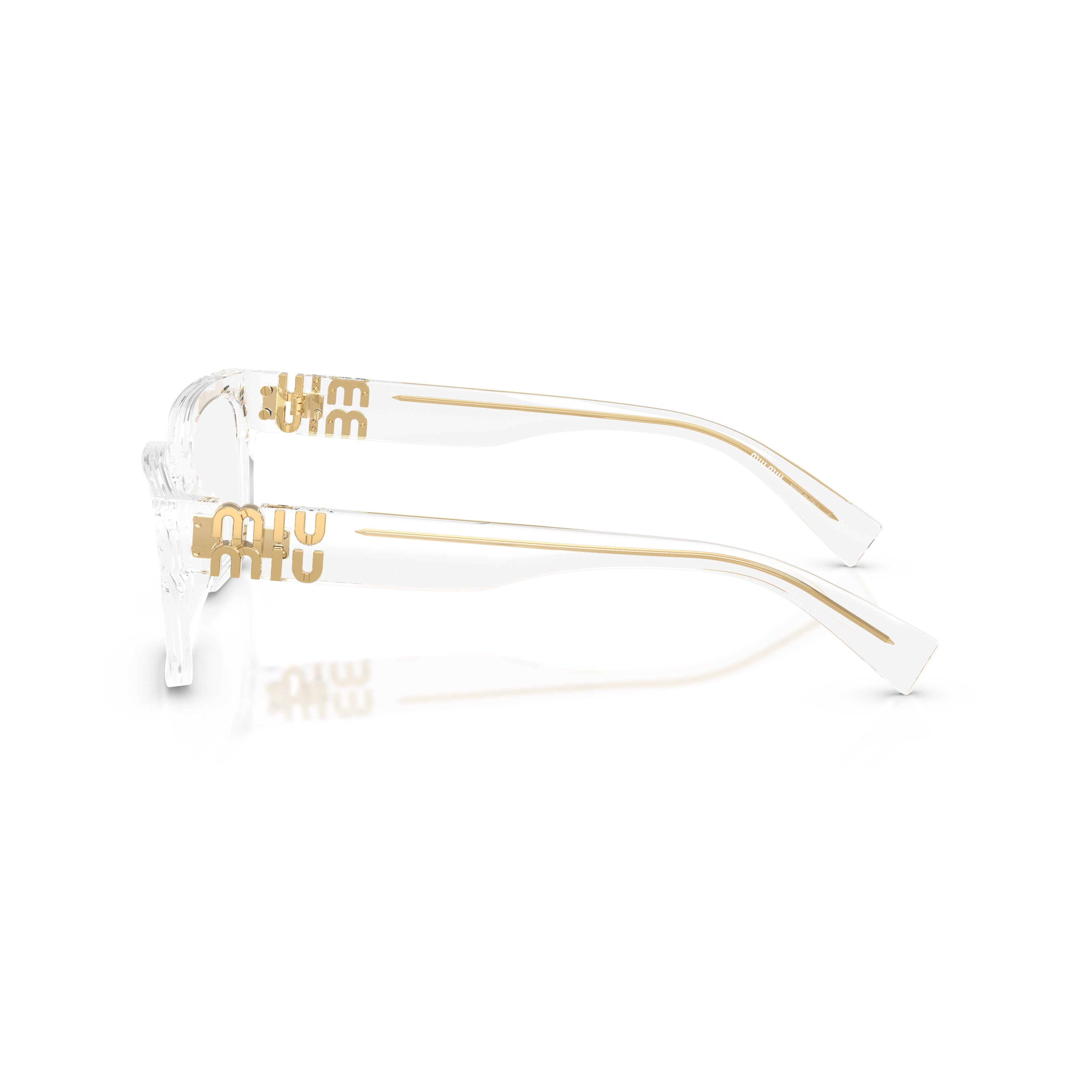 0mu 02yv Transparent Acetate Square Frame Eyeglasses
