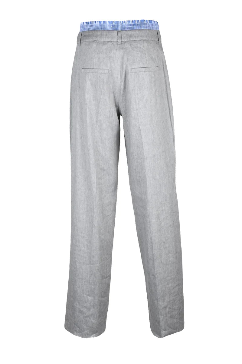 Sport Linen Blend Pants - Grey