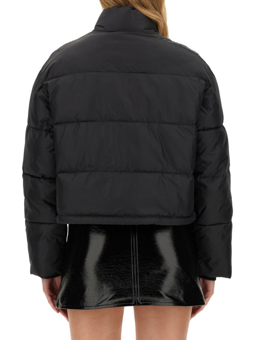 Cropped Down Jacket With High Collar