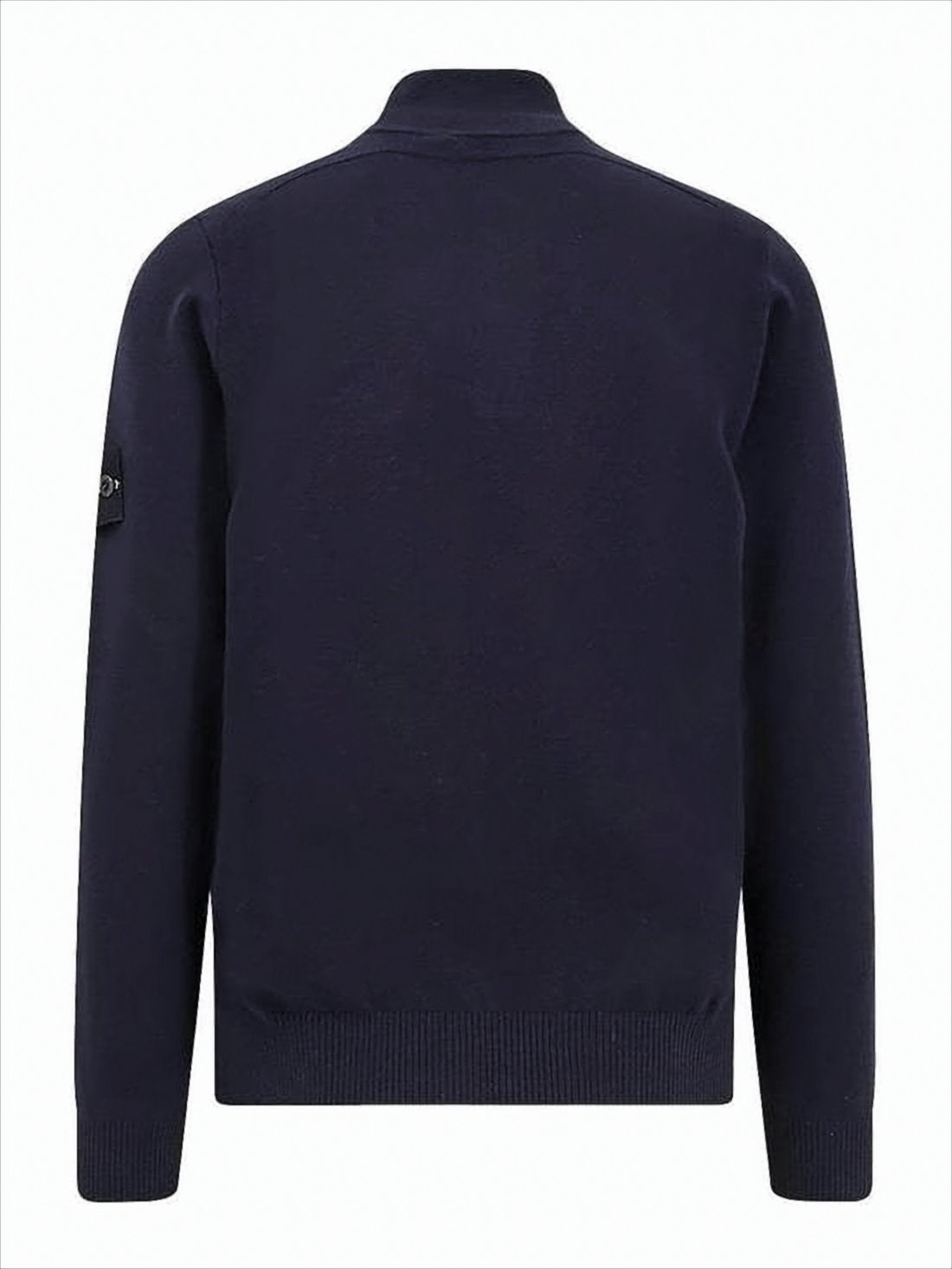 Knitted Turtleneck Sweater With High Ribbed Collar