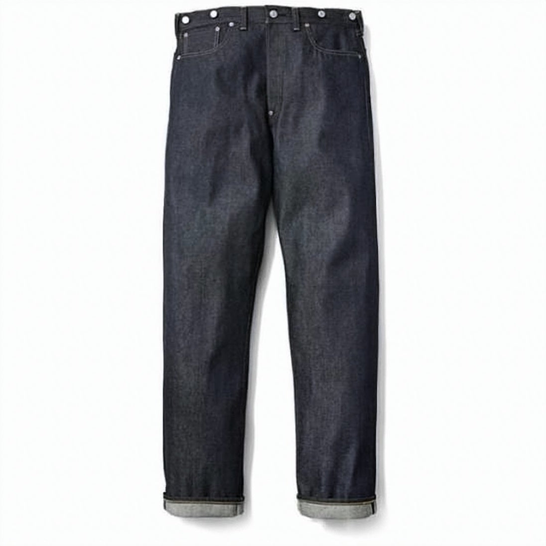 Indigo Straight-Leg Five-Pocket Denim Pants