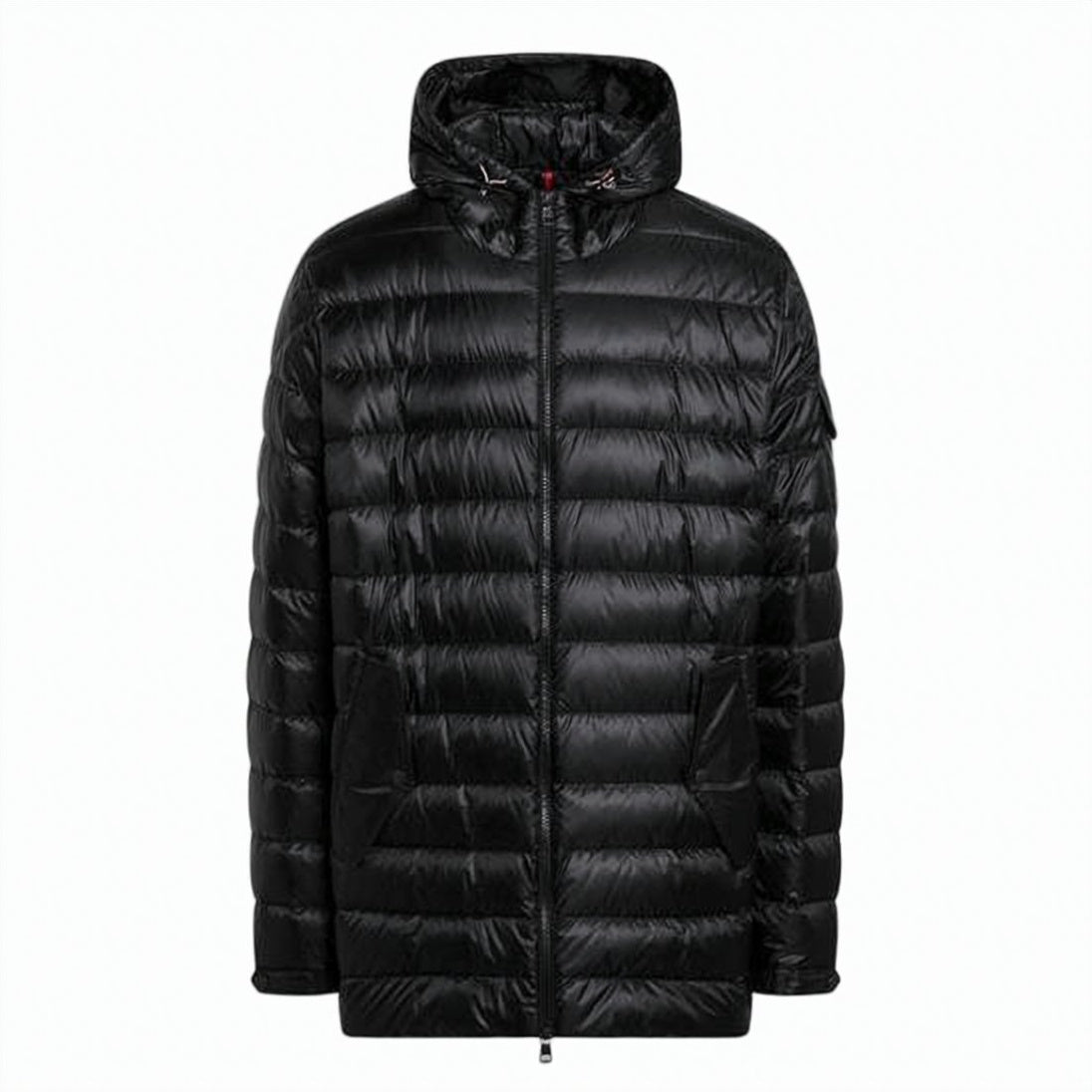 Horizontal Quilted Black Padded Jacket