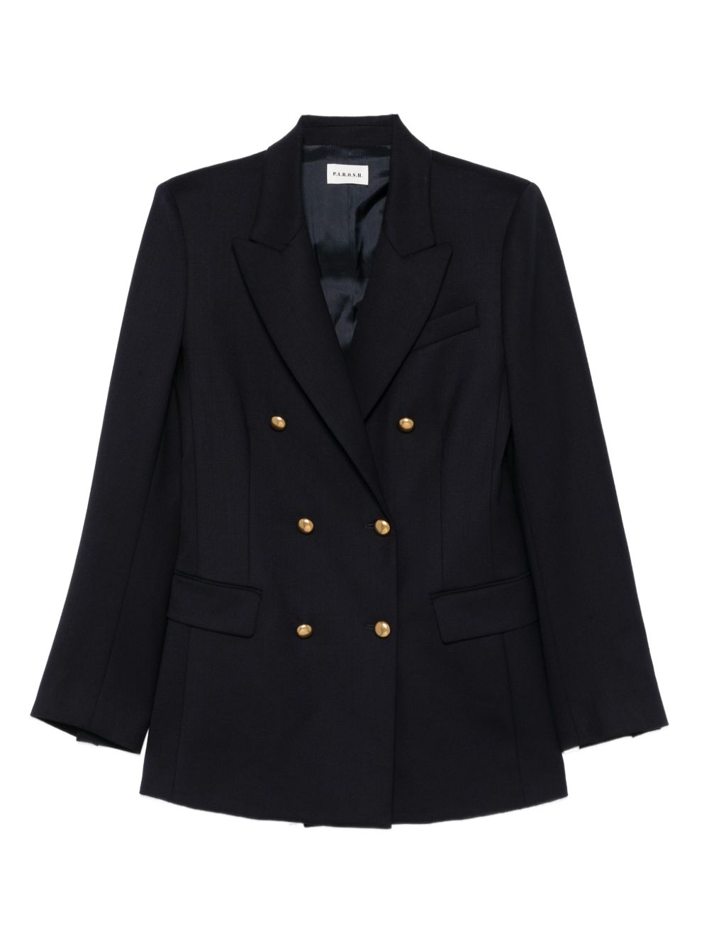 Double-Breasted Blazer With Gold Buttons