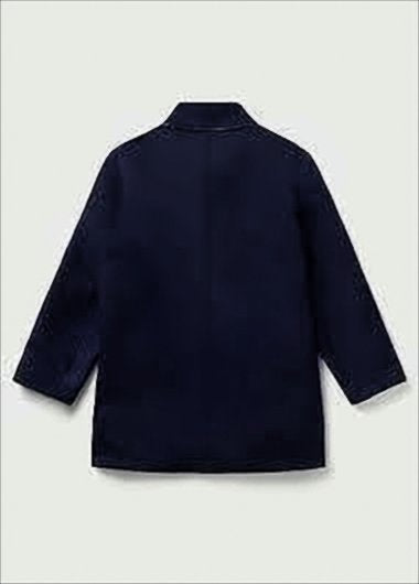 Navy Blue Suit Jacket with Minimalist Design