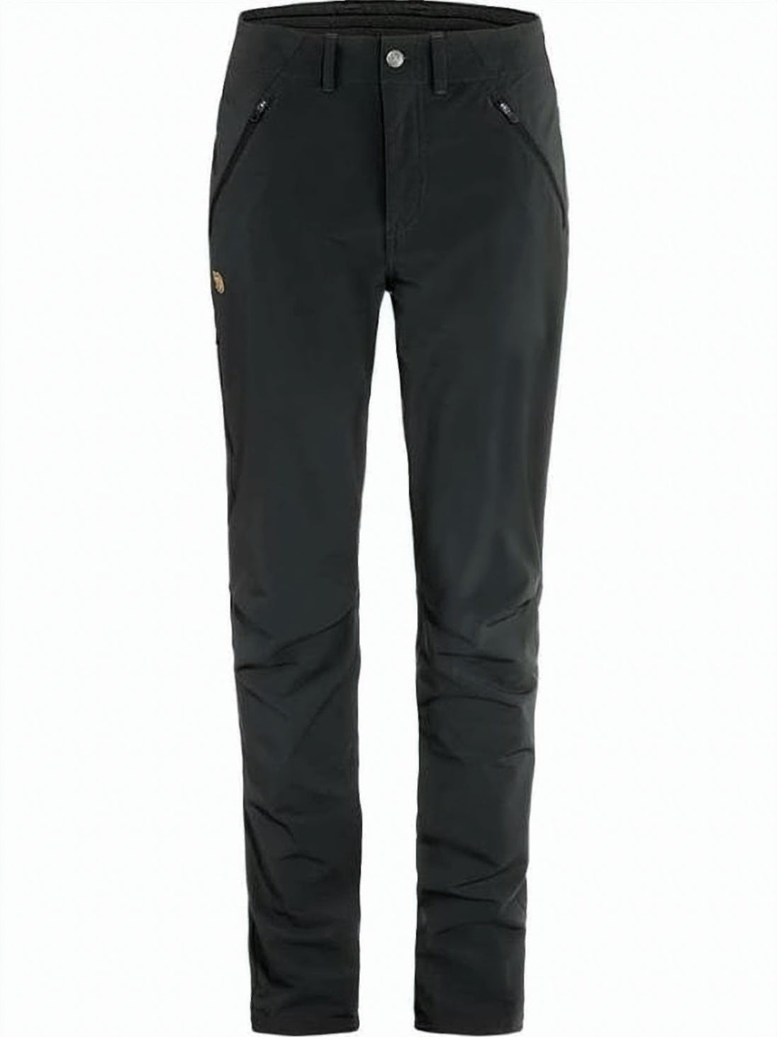 Fitted Straight Pants with Zippered Side Pockets