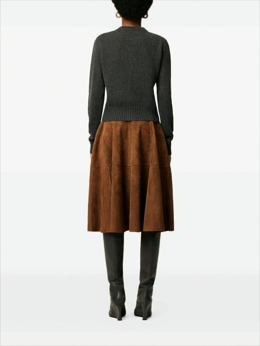 Cropped Cashmere-Wool Cardigan with Button Front