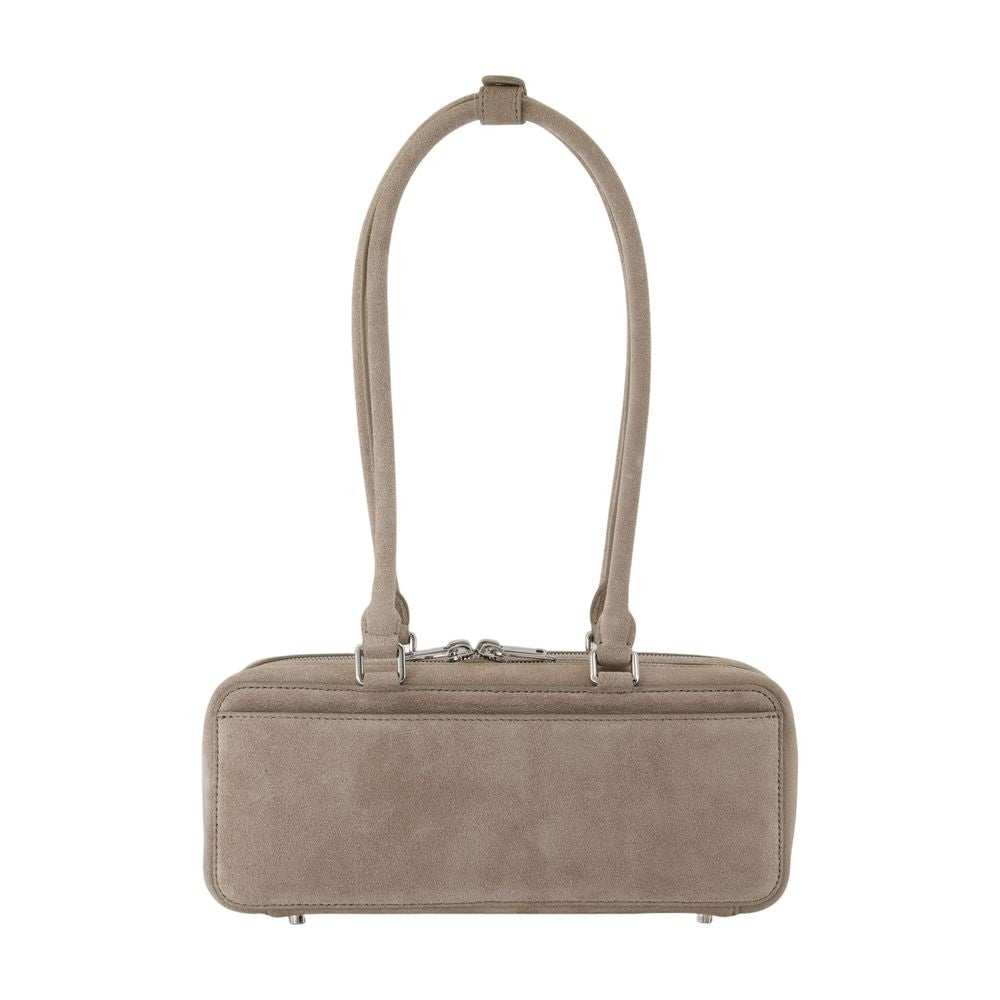 Baguette With Charm Shoulder Bag - Leather - Grey