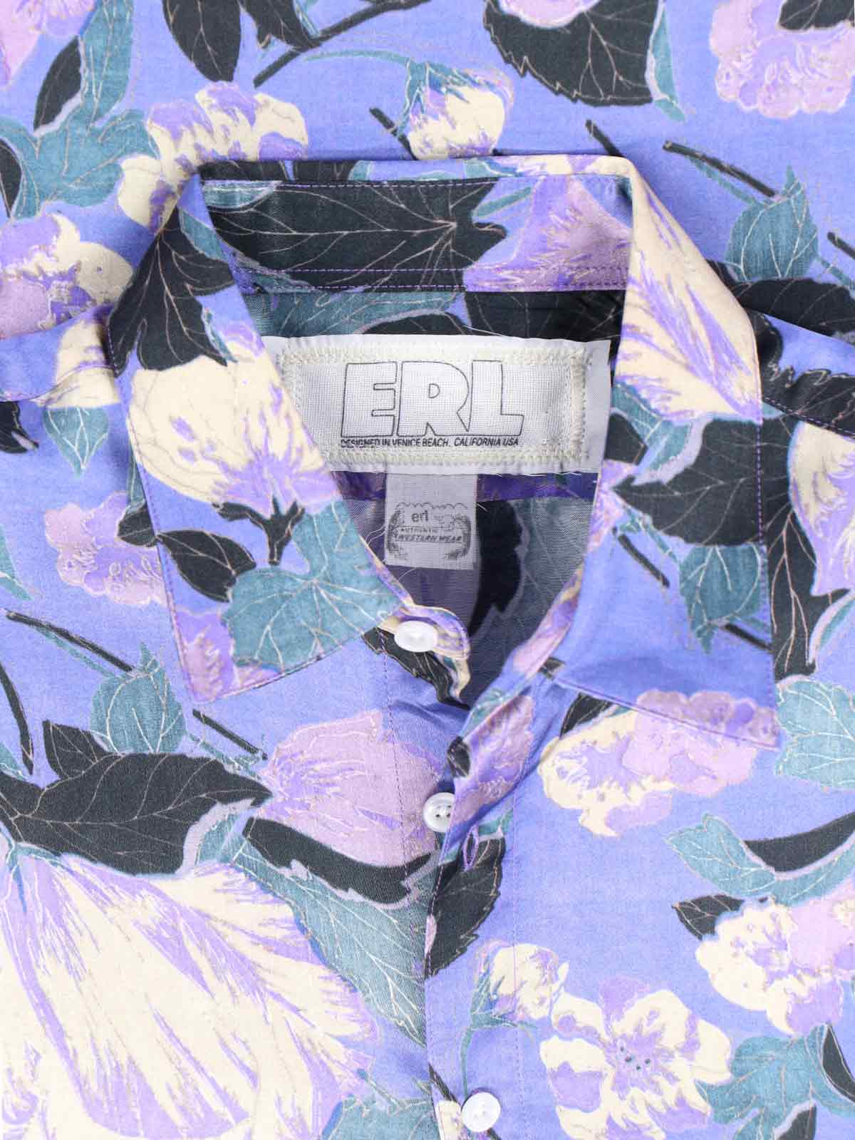 Floral Pattern Viscose Shirt With Classic Collar