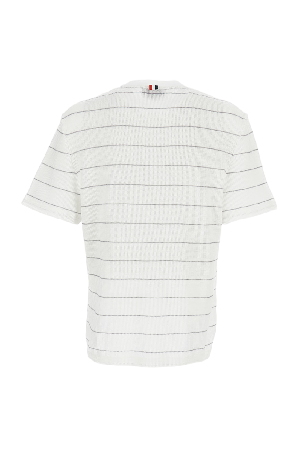 SHORT SLEEVE TEE IN TEXTURED STRIPE WAFFLE