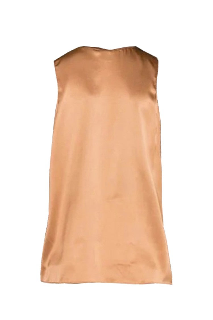 Silk Blend Top with V-Neck and Versatile Design