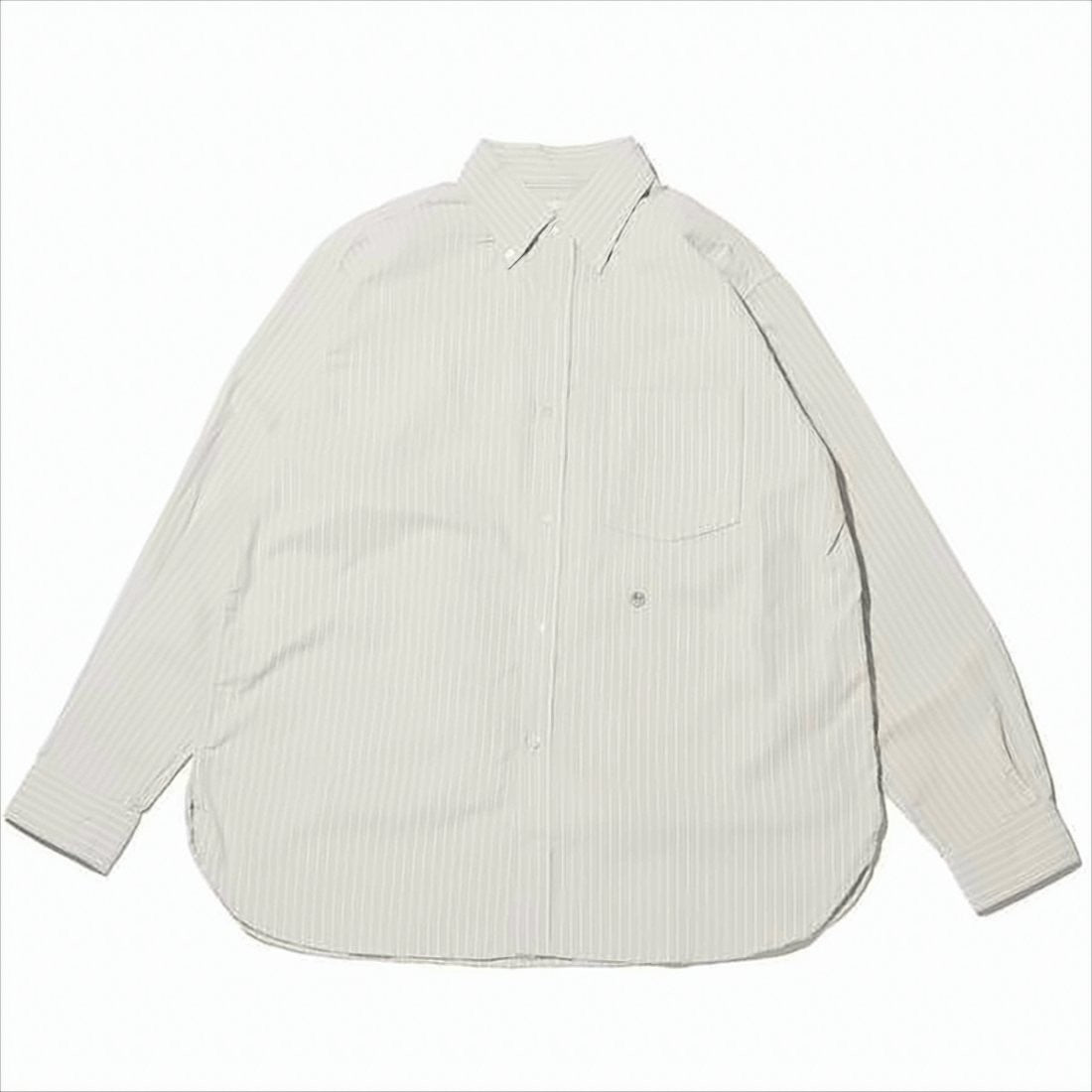 Vertical Stripe Long-Sleeve Shirt with Classic Collar