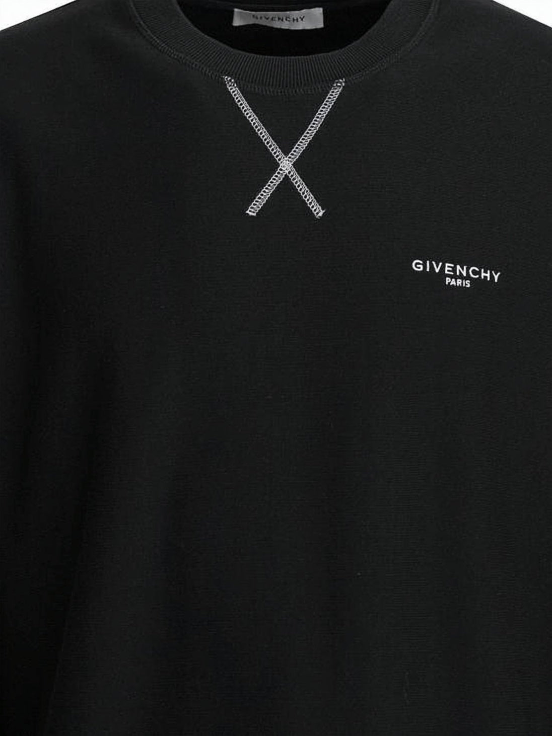 Long-Sleeve Cotton Sweatshirt with Contrast Stitch Detail